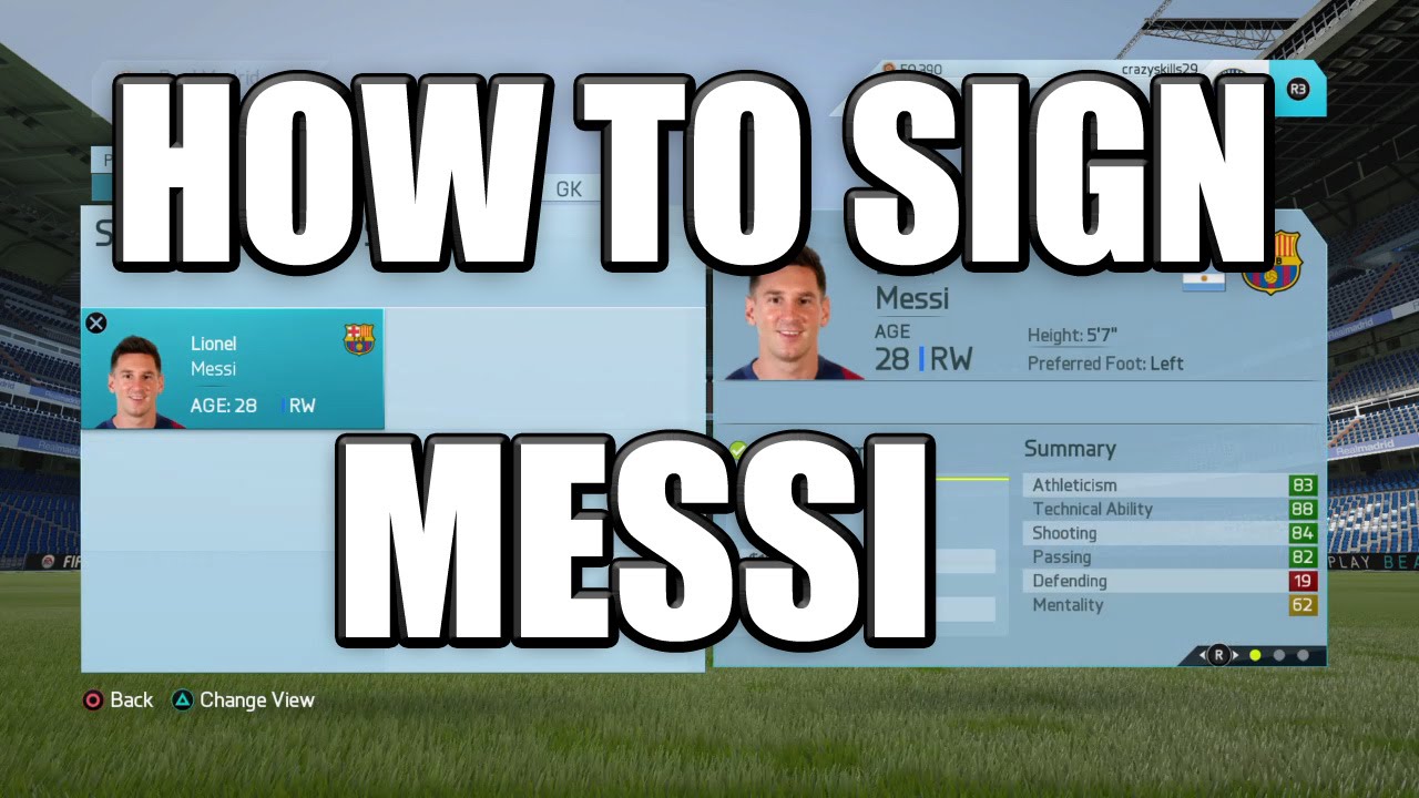 FIFA 16 CAREER MODE HOW TO SIGN MESSI