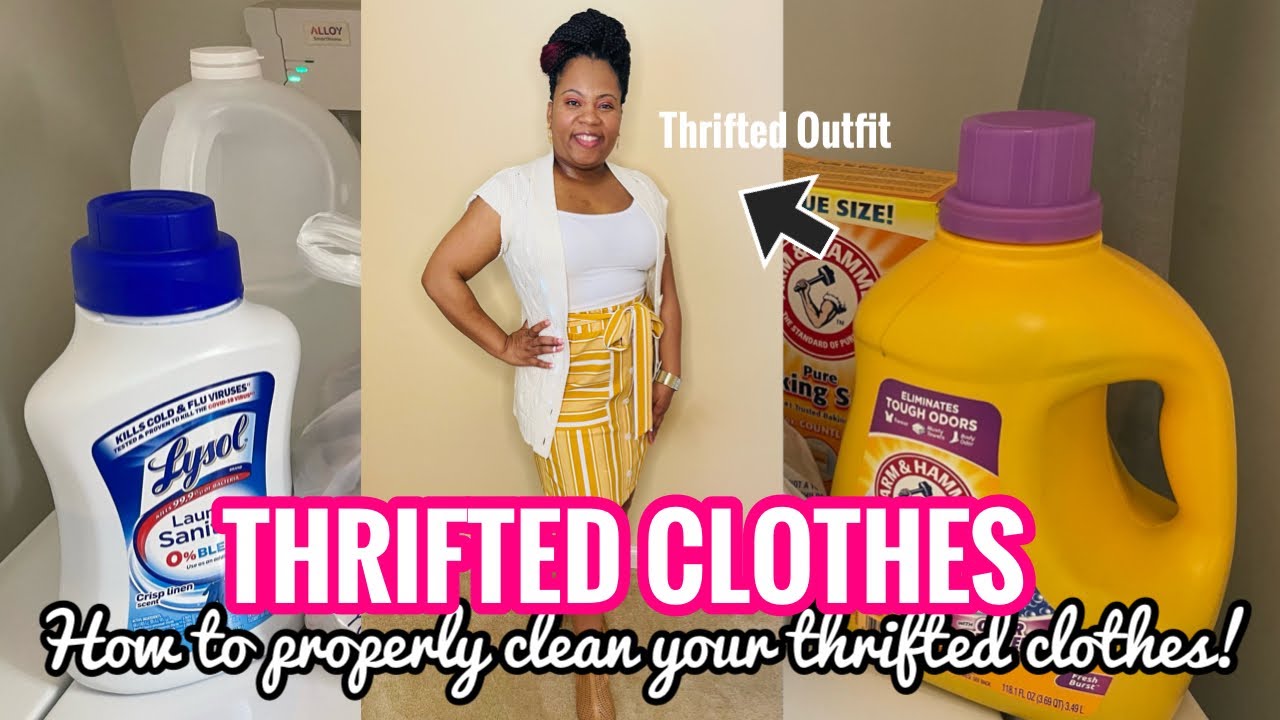 THRIFT HAUL | HOW TO CLEAN YOUR THRIFTED CLOTHES | LAUNDRY HACKS | GOODWILL THRIFT WITH ME