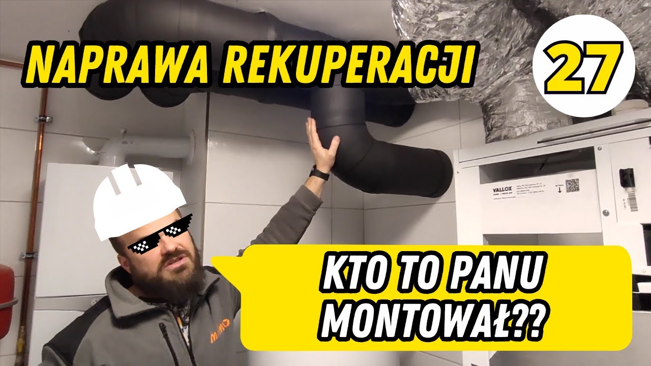 Naprawa systemu rekuperacji. 1600kWh oszczędności  rocznie