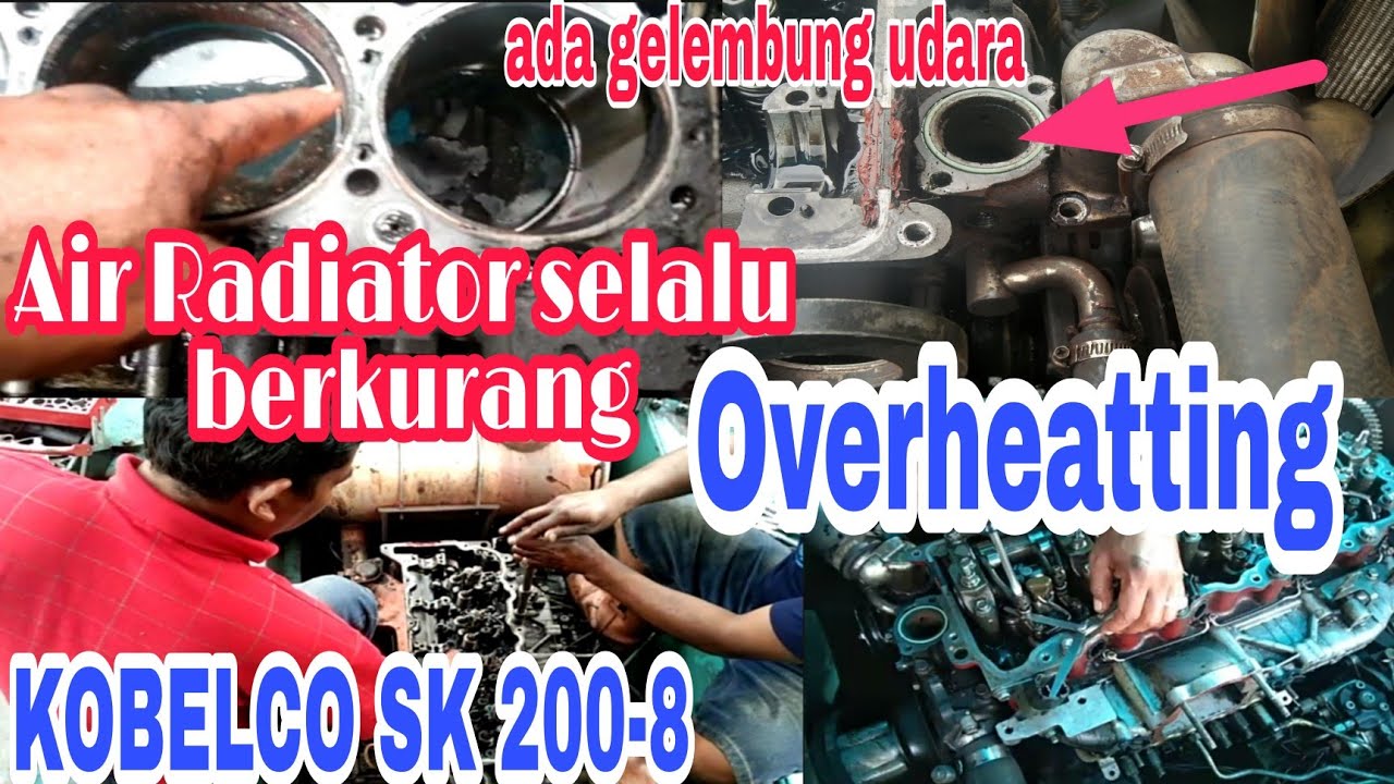 KOBELCO SK 200-8 masalah Overheatting Air Radiator Selalu berkurang @Ridwan Tehnik