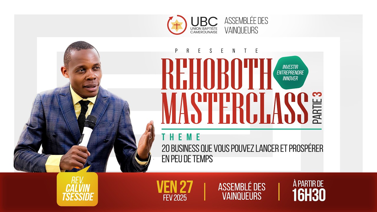 Rehoboth Masterclass : 20 business à lancer rapidement (conférence complète)