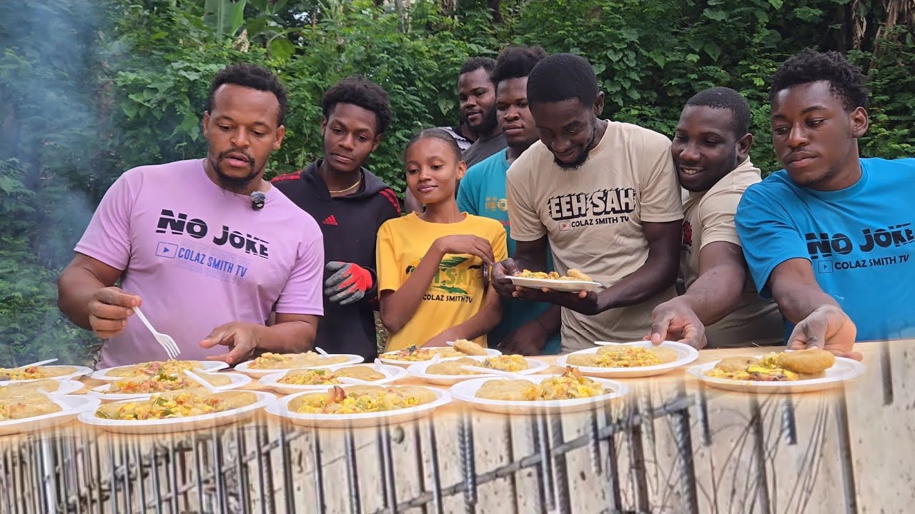 Pumpkin beetroot carrot dumpling w ackee || Project X porch steel work 90 complete 