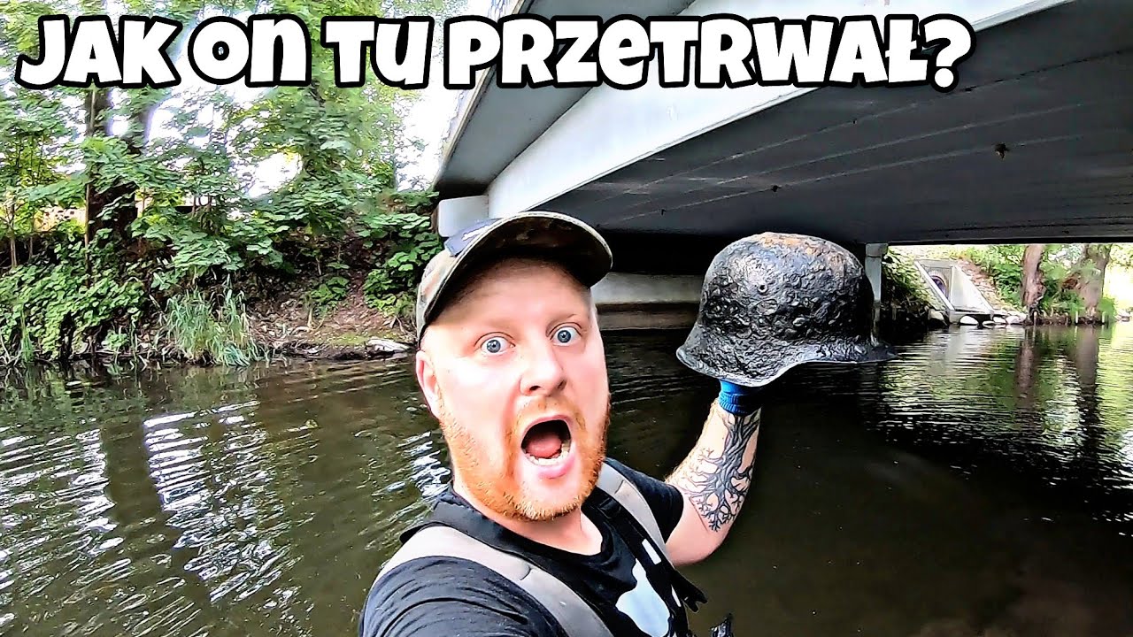 Magnes na Drwęcy wyłowił niemiecki hełm 212