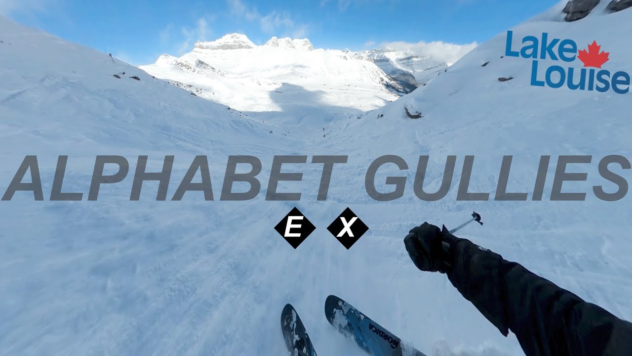 skiing the ALPHABET GULLIES at LAKE LOUISE!