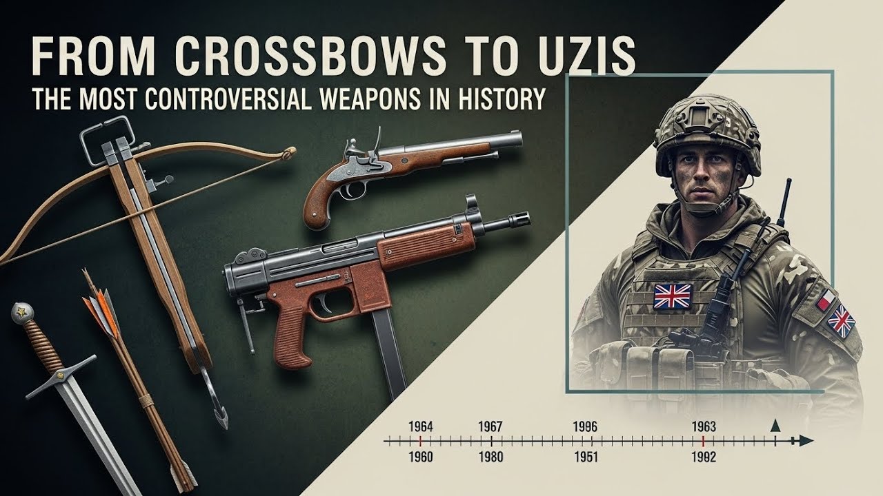From Crossbows to Uzis: The Most Controversial Weapons in History