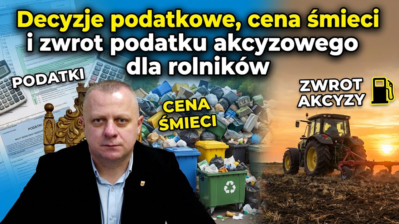 S03E05 Decyzje podatkowe, cena śmieci i zwrot podatku akcyzowego dla rolników