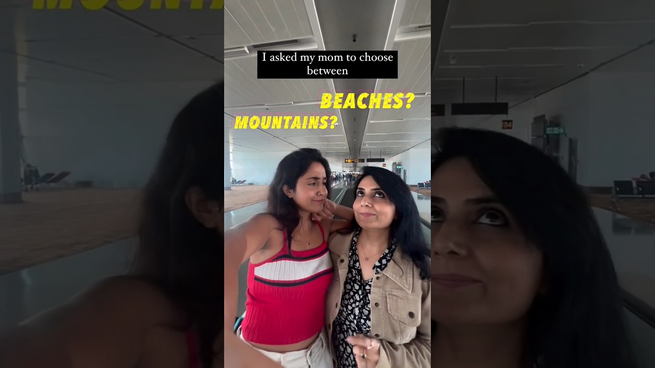 What do you think my mom picked this time??🤔💜 #traveldiaries #mom #travel #mountains #beaches
