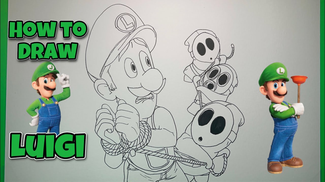 HOW TO DRAW LUIGI TIED UP | The Super Mario Bros Movie | Step-by-Step Tutorial