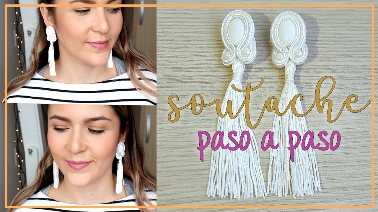 Cómo hacer ARETES SOUTACHE 💕 BISUTERÍA