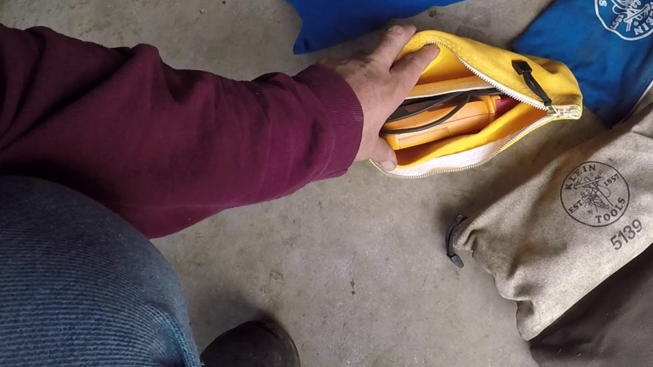 Klein canvas bags for tool storage, speeds up repair times