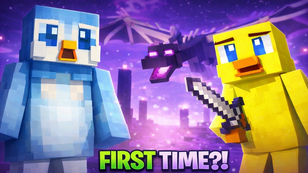 We Attempted To Beat The Ender Dragon For The First Time!
