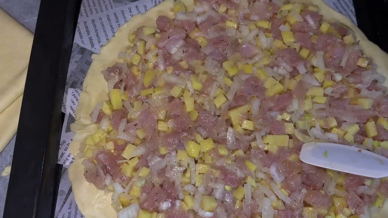 Сочная куриная пирог | Товуқ гўштидан мазали пирог
