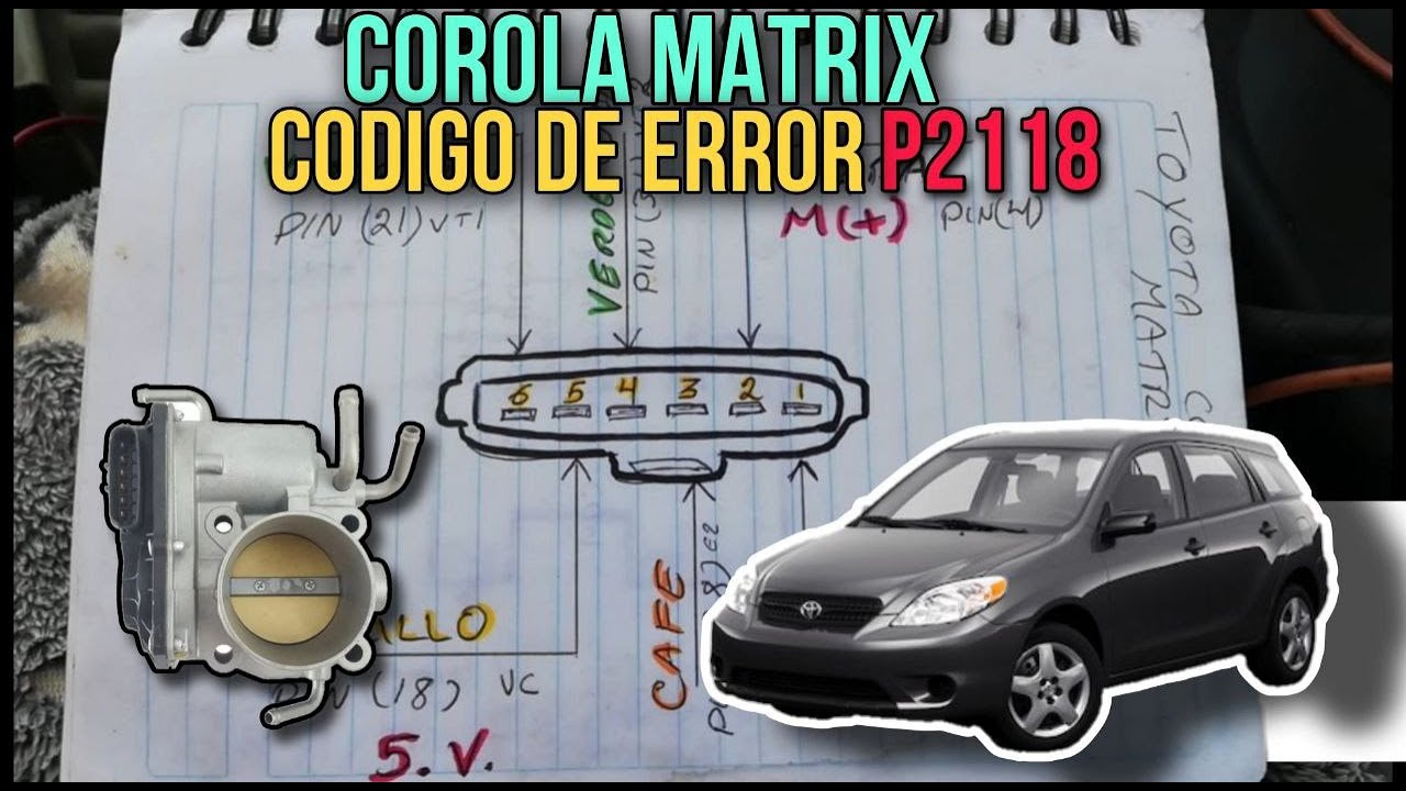 COROLA MATRIX 2007 NO ACELERA VERIFICACION DE LINEAS AL CUERPO DE ACELERACION