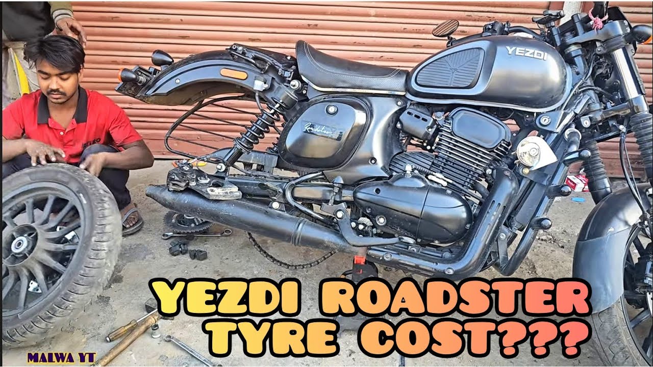 YEZDI ROADSTER TYRE AT 14500KM || BOTH TYRE PRICE || MODIFIED YEZDI ROADSTER ||