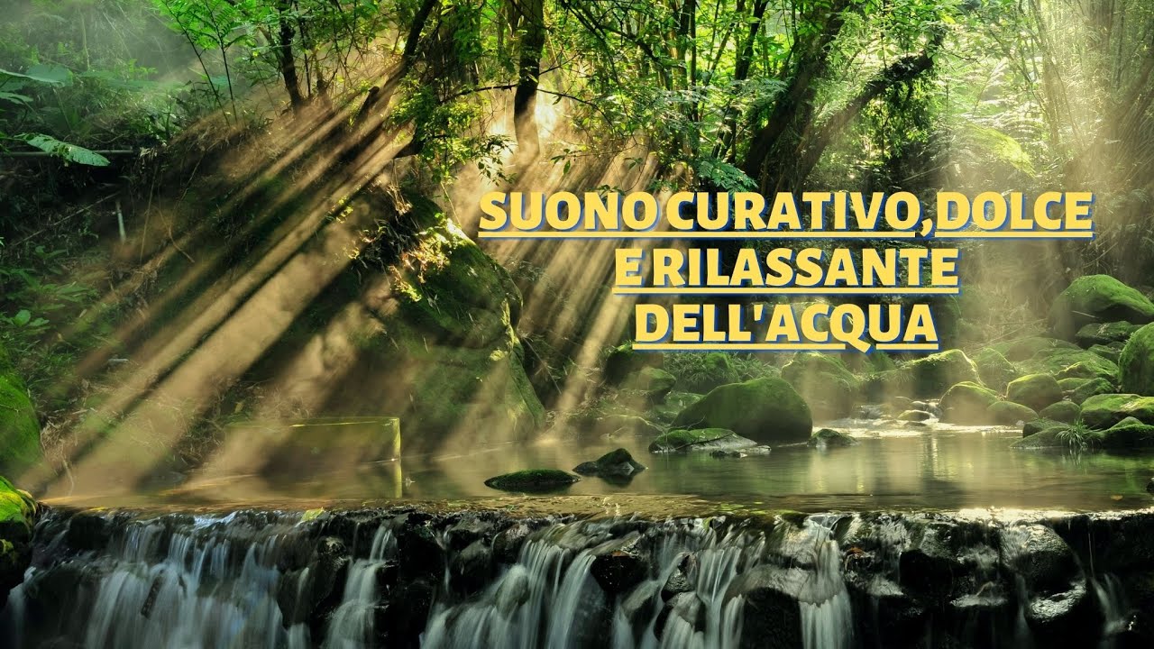 Suono rilassante e dolce dell'acqua di un torrente -schermo nero 🏞🛥🌅
