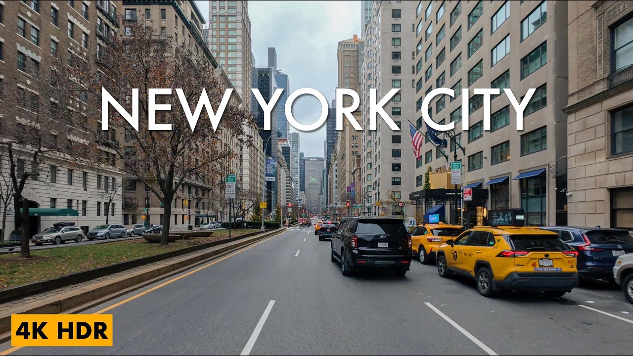 4K New York City Weekend Street Drive | Park Ave, SoHo & Financial District