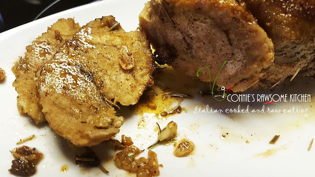 VEGAN PORK LOIN? - SEITAN MEAT - | Connie's RAWsome kitchen