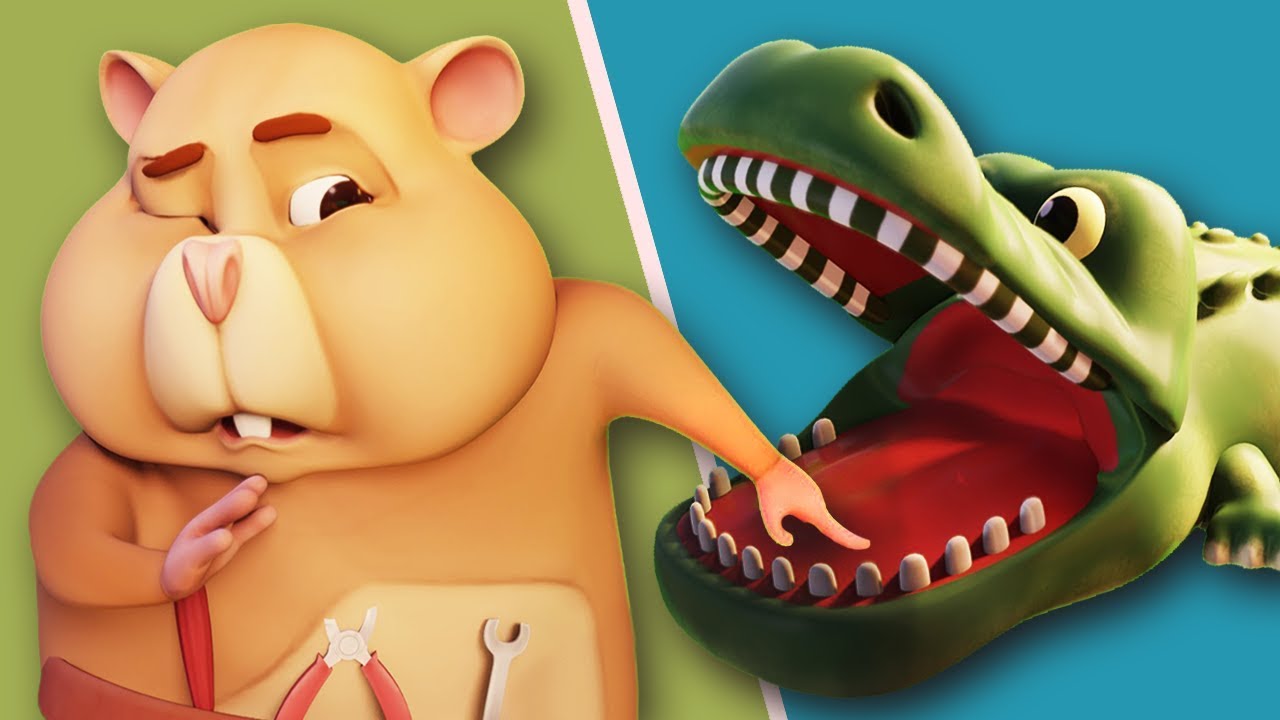 Cartoon crocodile dentist - Movie for kids