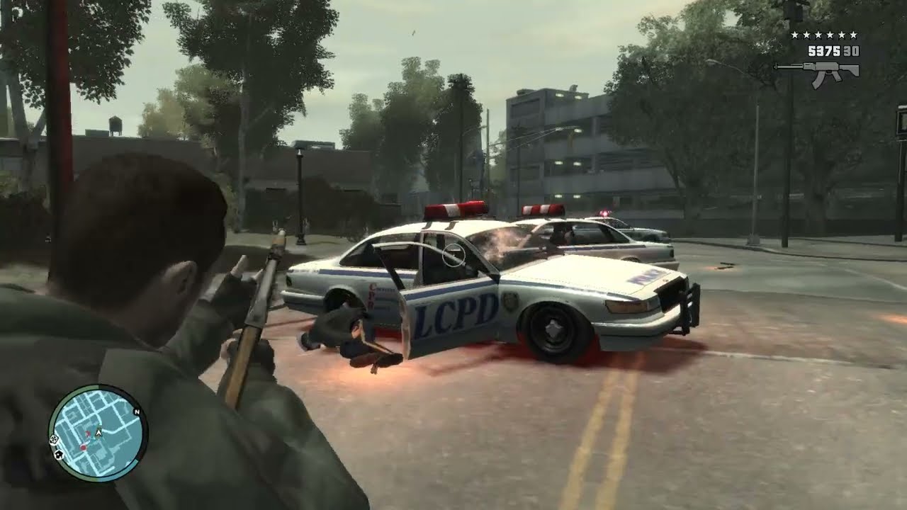 GTA 4 - Alderney City Police Station Attack + Six Star Escape