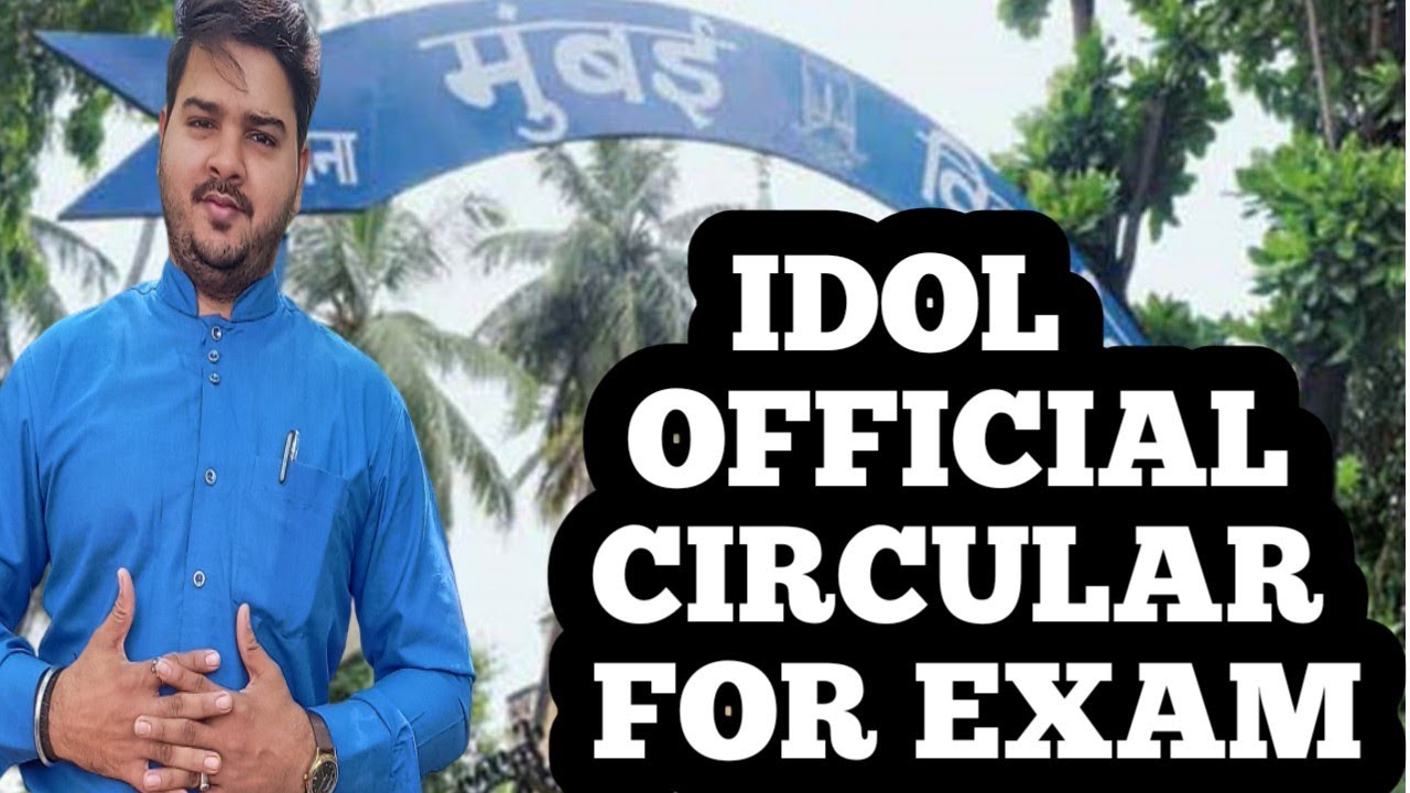 IDOL EXAM CIRCULAR |MUMBAI UNIVERSITY|jitesh sir|