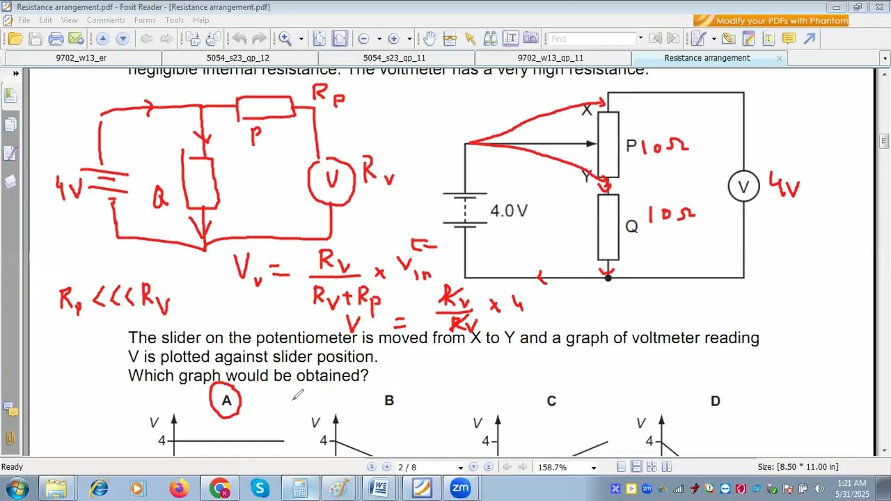 MCQs on electricity AS level| 9702/11/O/N/13 Q34 -  Q37