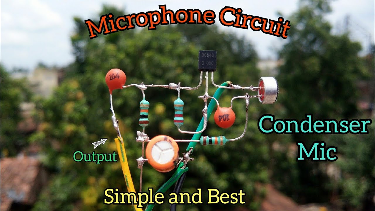 Microphone circuit board | Microphone preamplifier circuit | Condenser microphone circuit ||