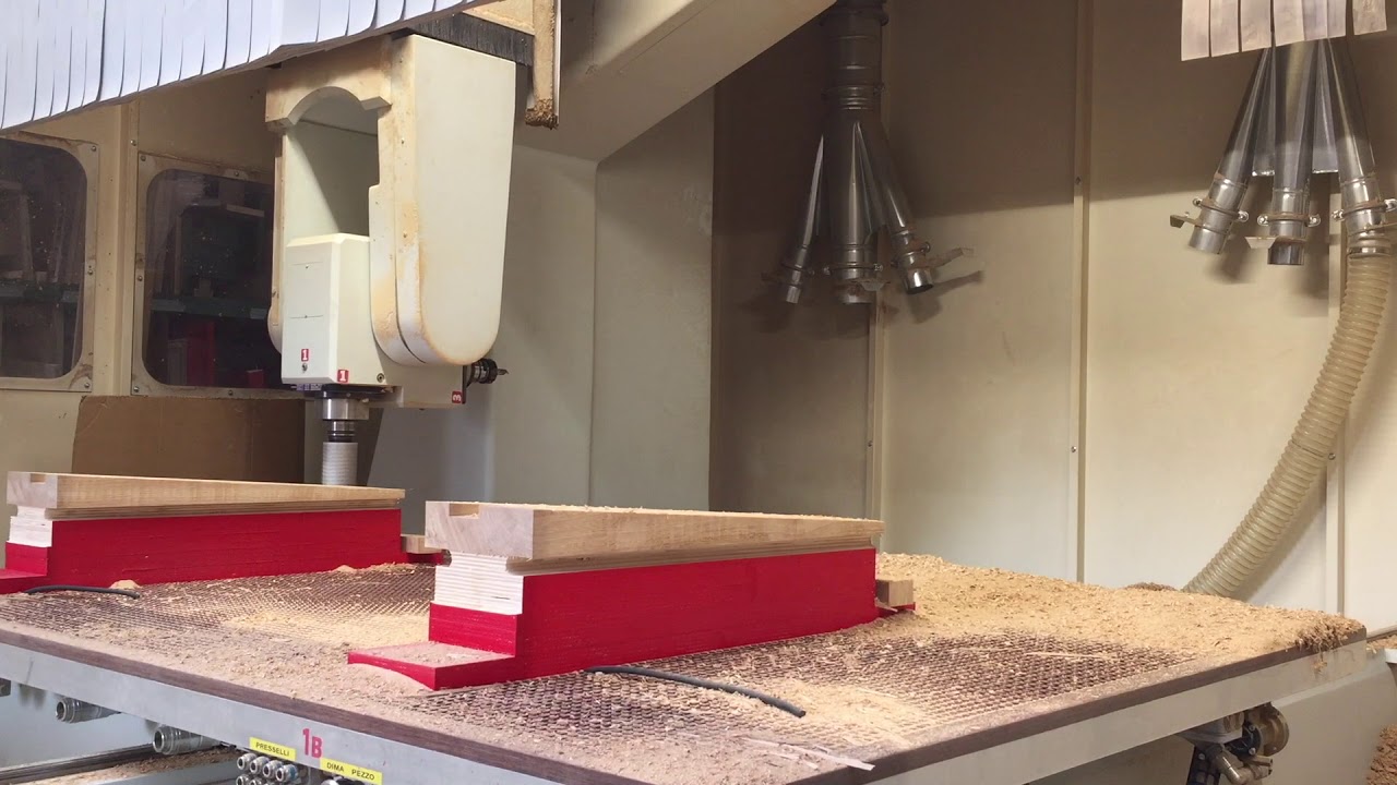 PADE - SPIN - 5 axis machining centre working solid wood table legs