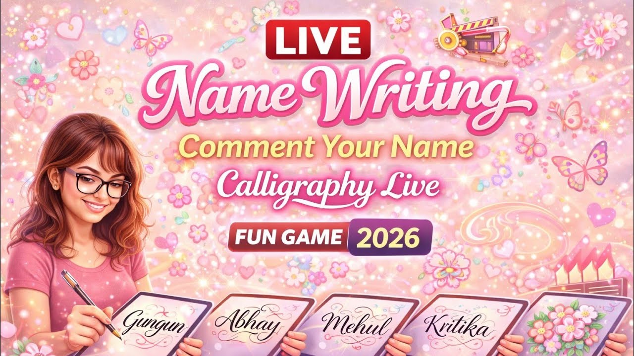 LIVE NAME WRITING 16 ✍️ I| CODE GAME 🕹️ || #nameart #liveartshow #namewritinglive#calligraphyart