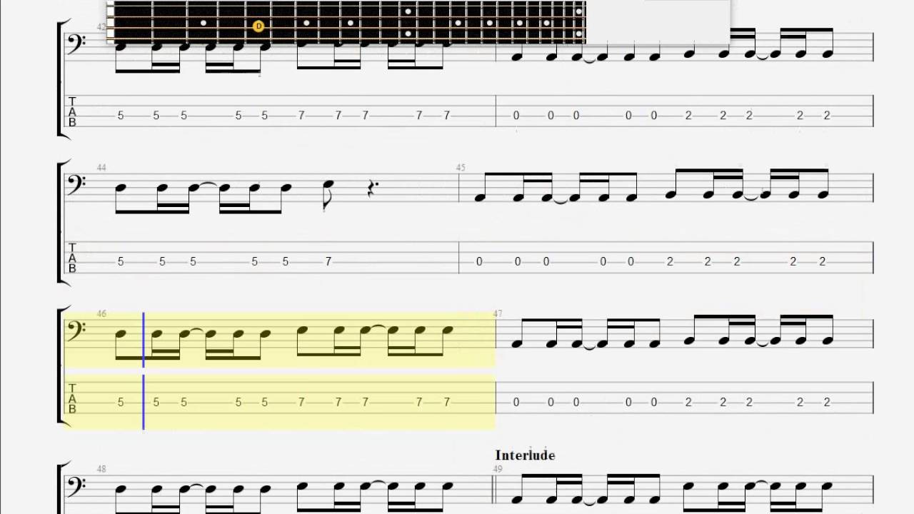 Blink 182   Don 't Leave Me  BASS GUITAR TABLATURE