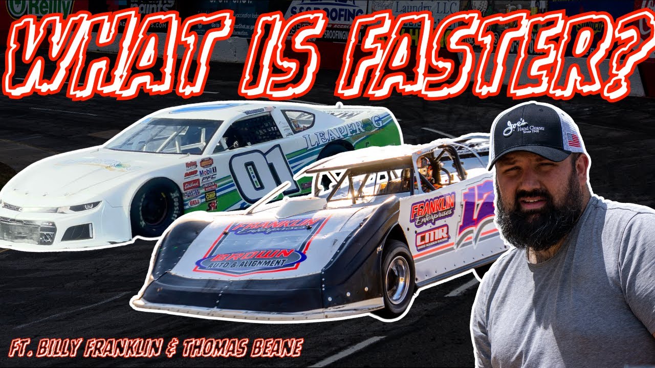 WHAT IS FASTER!? Dirt Super Late Model vs. Pavement Late Model at Anderson Motor Speedway