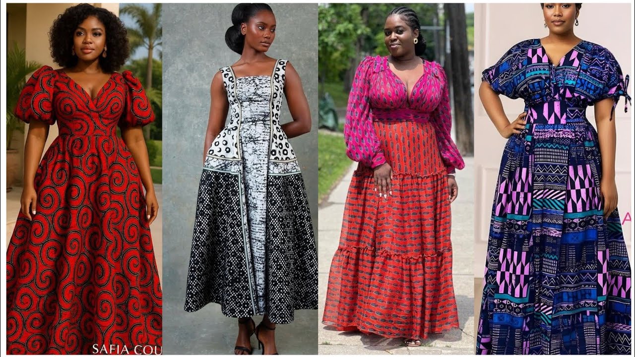🆕️TRÈS BELLE TENUE AFRICAINE DE ROBE LONGUE MOYENNE 2025 WAX/PAGNE AFRICAN CASUAL DRESS ANKARA GOWN