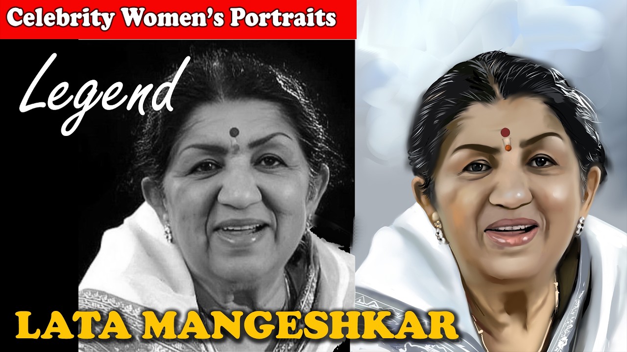 LEGEND SINGER : Tribute Painting of Lata Mangeshkar