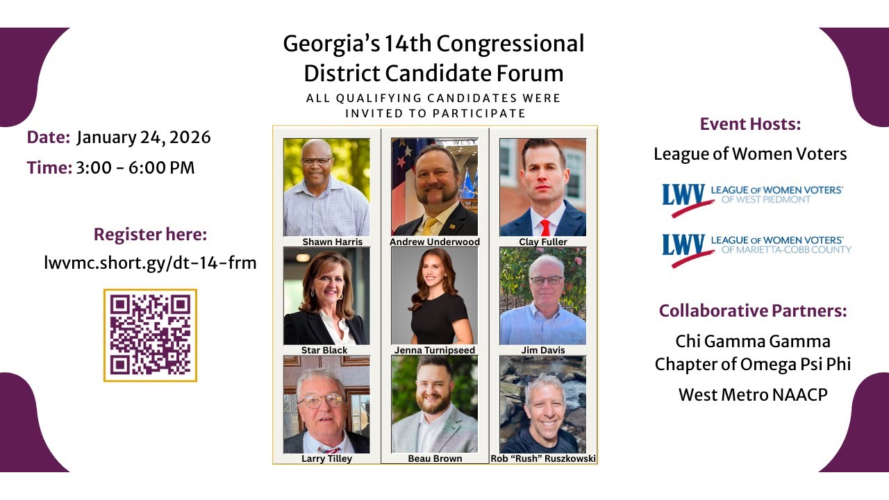 Georgia 14th District Candidate Forum Jan 24 2026