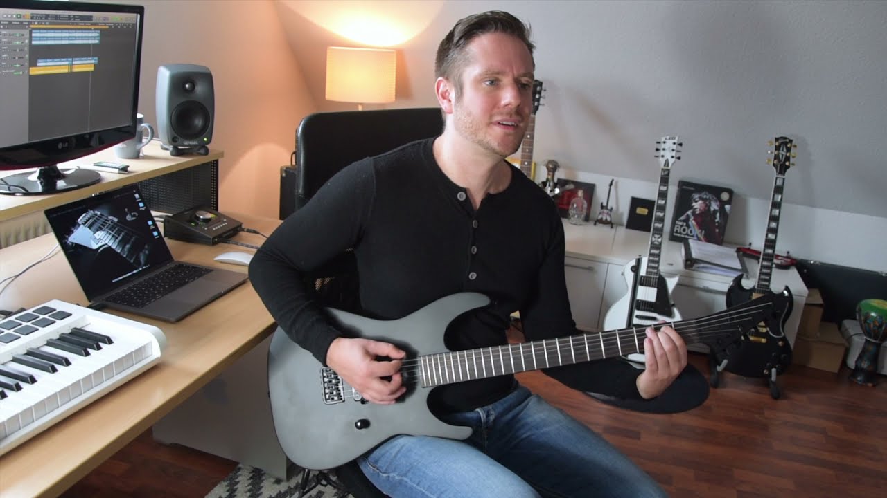 Hard Rock Track in Em played with ESP LTD M-HT Black Metal