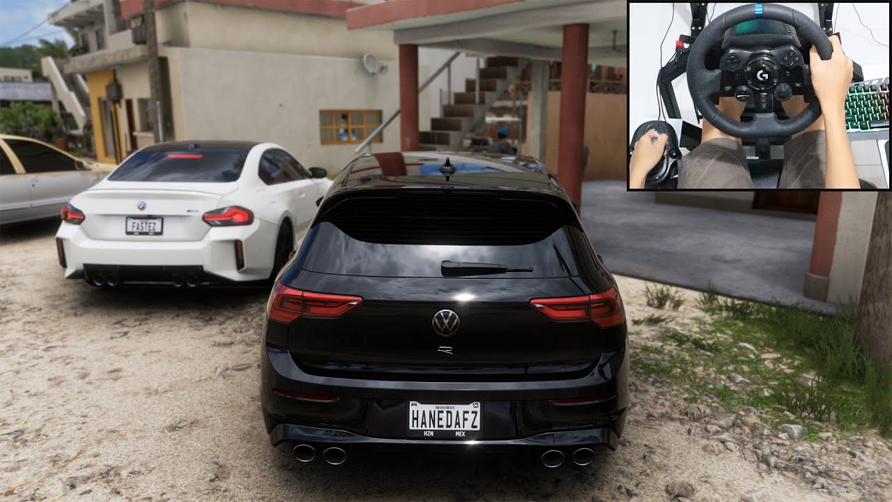 Volkswagen Golf R & BMW M2 - Forza Horizon 5 | Logitech g923 + shifter gameplay