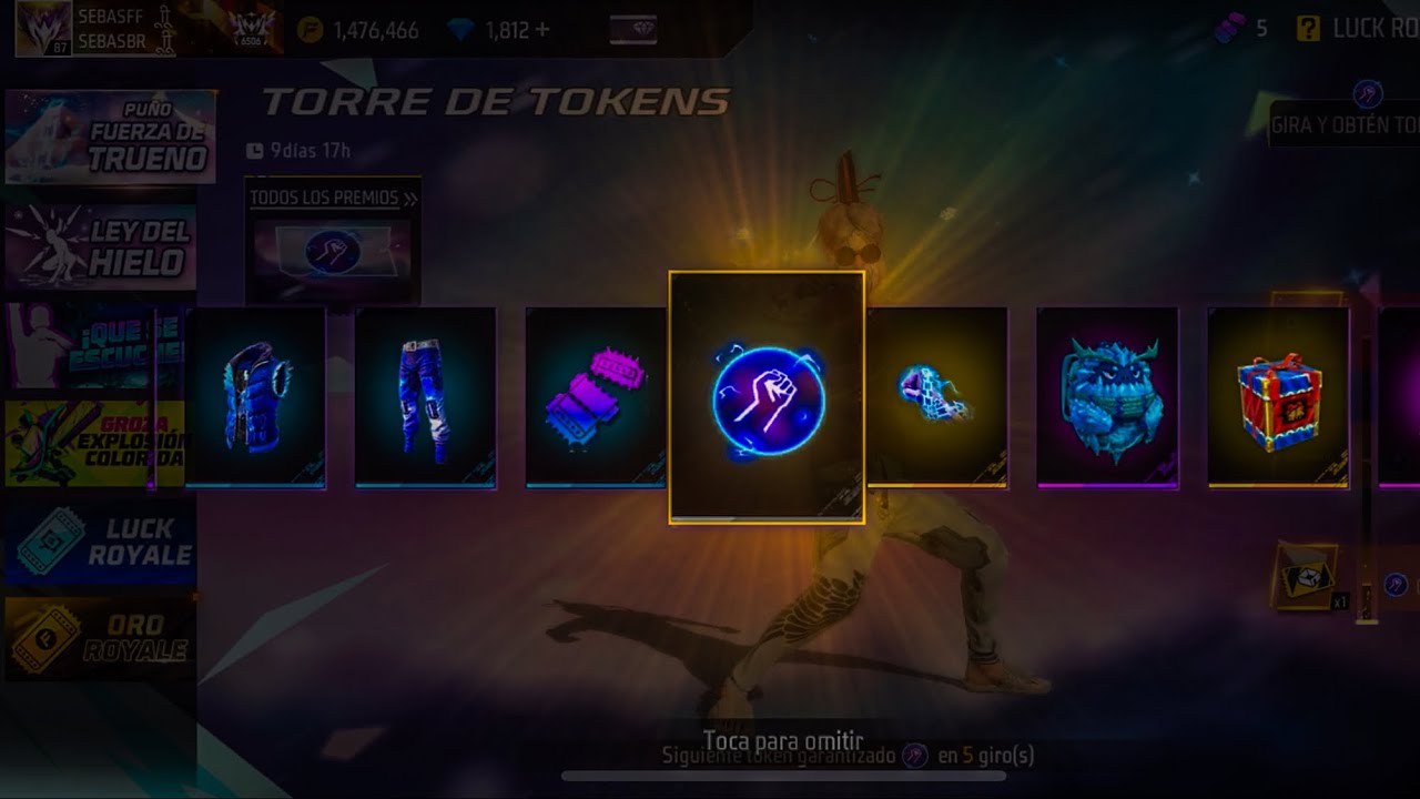 GASTANDO TODOS MIS DIAMANTES EN LOS NUEVOS PUÑOS Free Fire Torre de Tokens