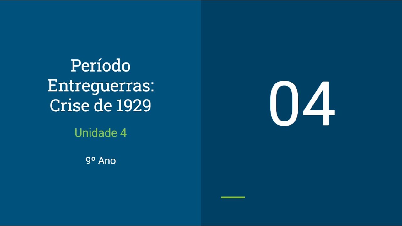 Crise de 1929 - Aula 4 (New Deal e o Brasil)