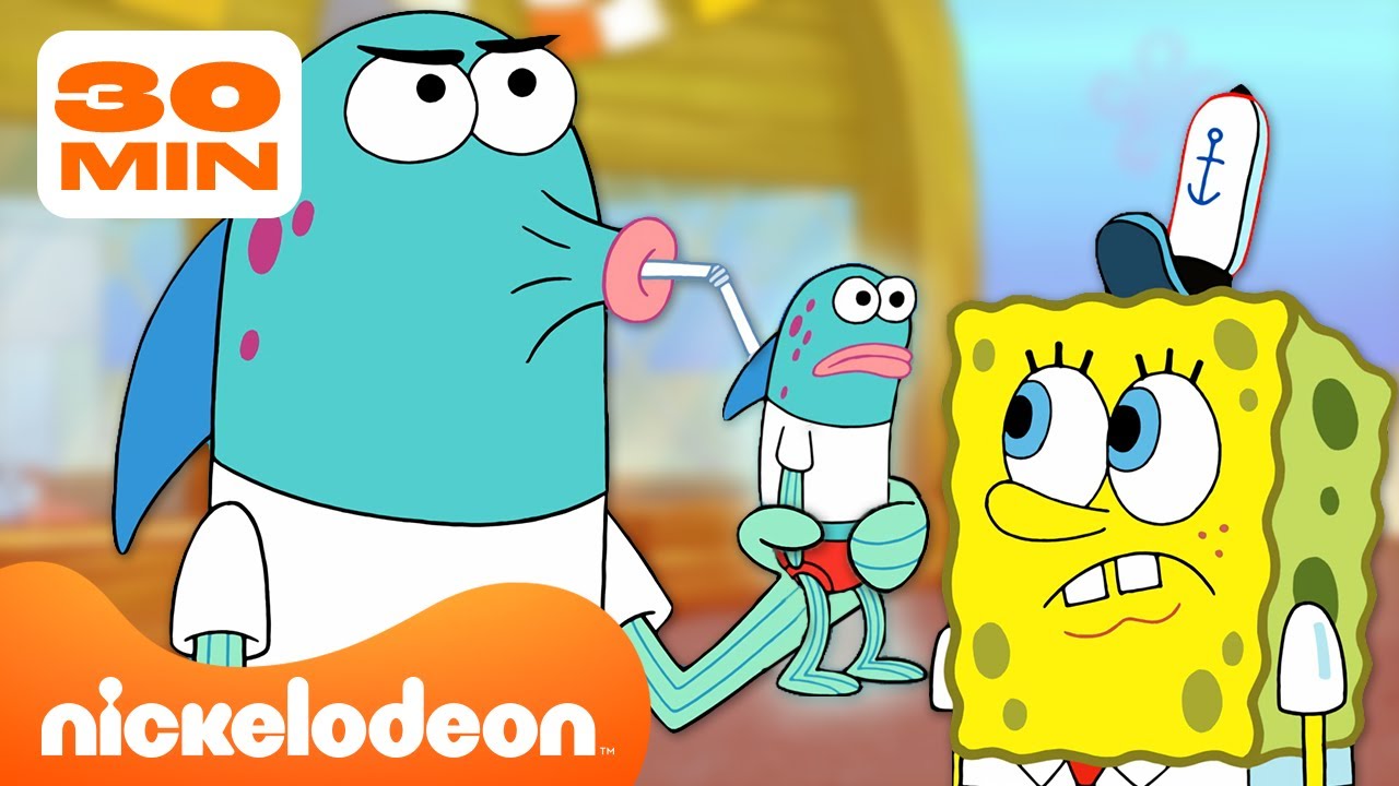 スポンジ・ボブ | カニカーニの常連、魚のハロルドを大特集！🐟  | ニコロデオンジャパン