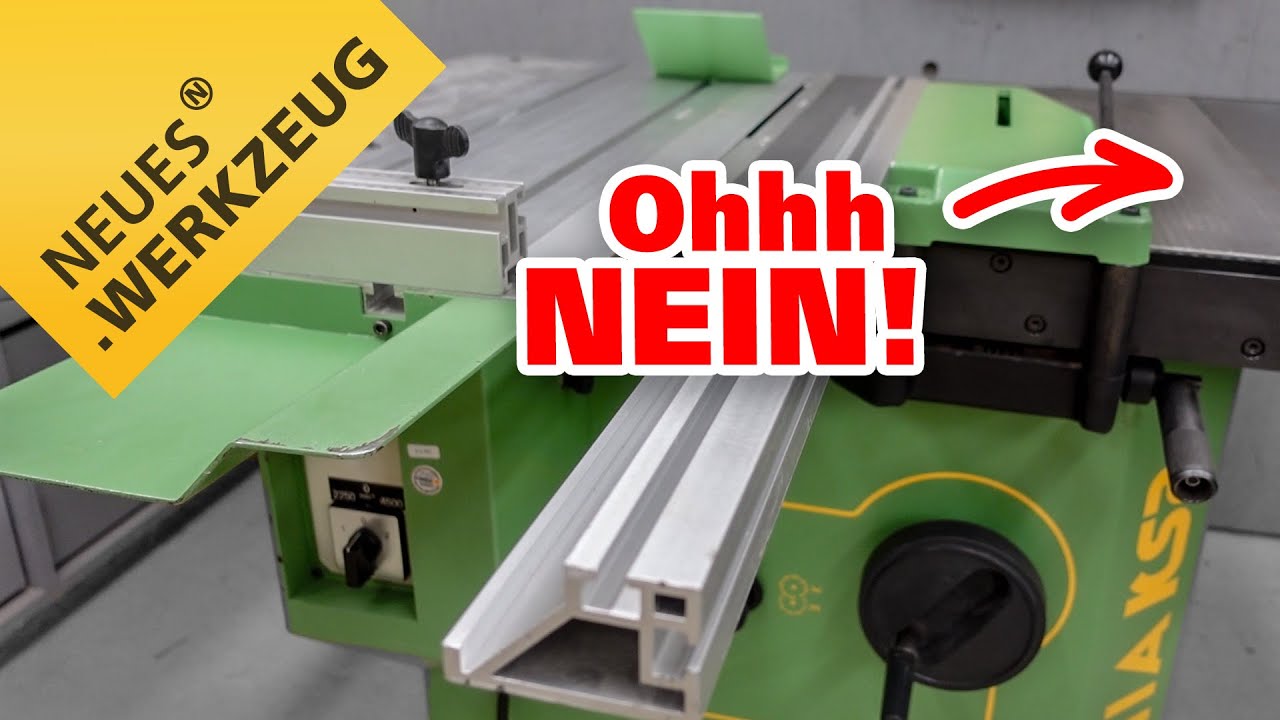 .. kurz nicht AUFGEPASST und dann das! Tischkreissäge ULMIA KS2 Formatkreissäge