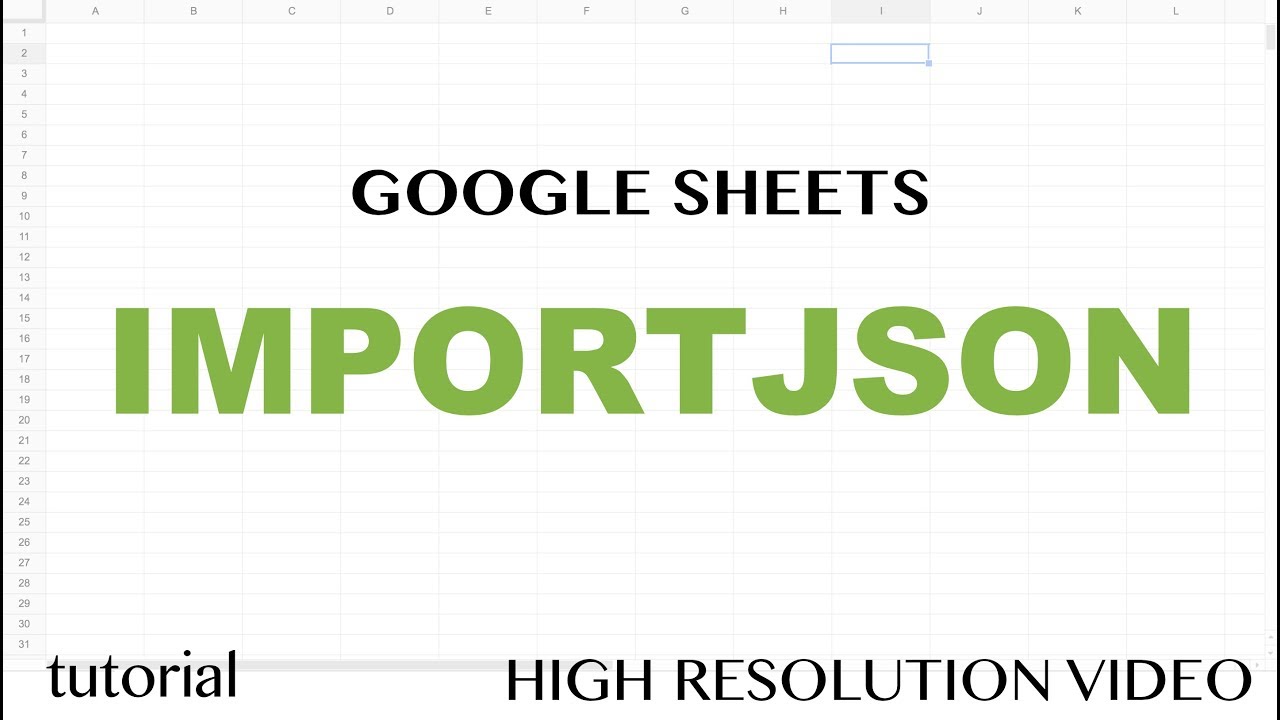 IMPORTJSON Function - Google Sheets Tutorial - How to Import JSON feed to Spreadsheets