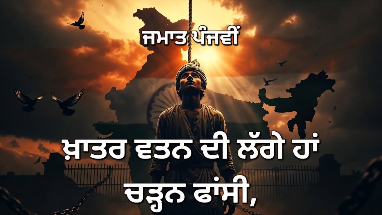 ਖ਼ਾਤਰ ਵਤਨ ਦੀ ਫਾਂਸੀ | ਸ਼ਹੀਦਾਂ ਦੀ ਸੋਚ | Punjabi Patriotic Kalam | Inspired by ਭਗਤ ਸਿੰਘ