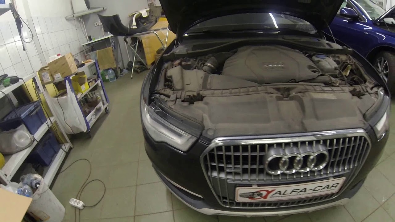 Замена стекла Audi A6 C7 в студии света ALFA-CAR