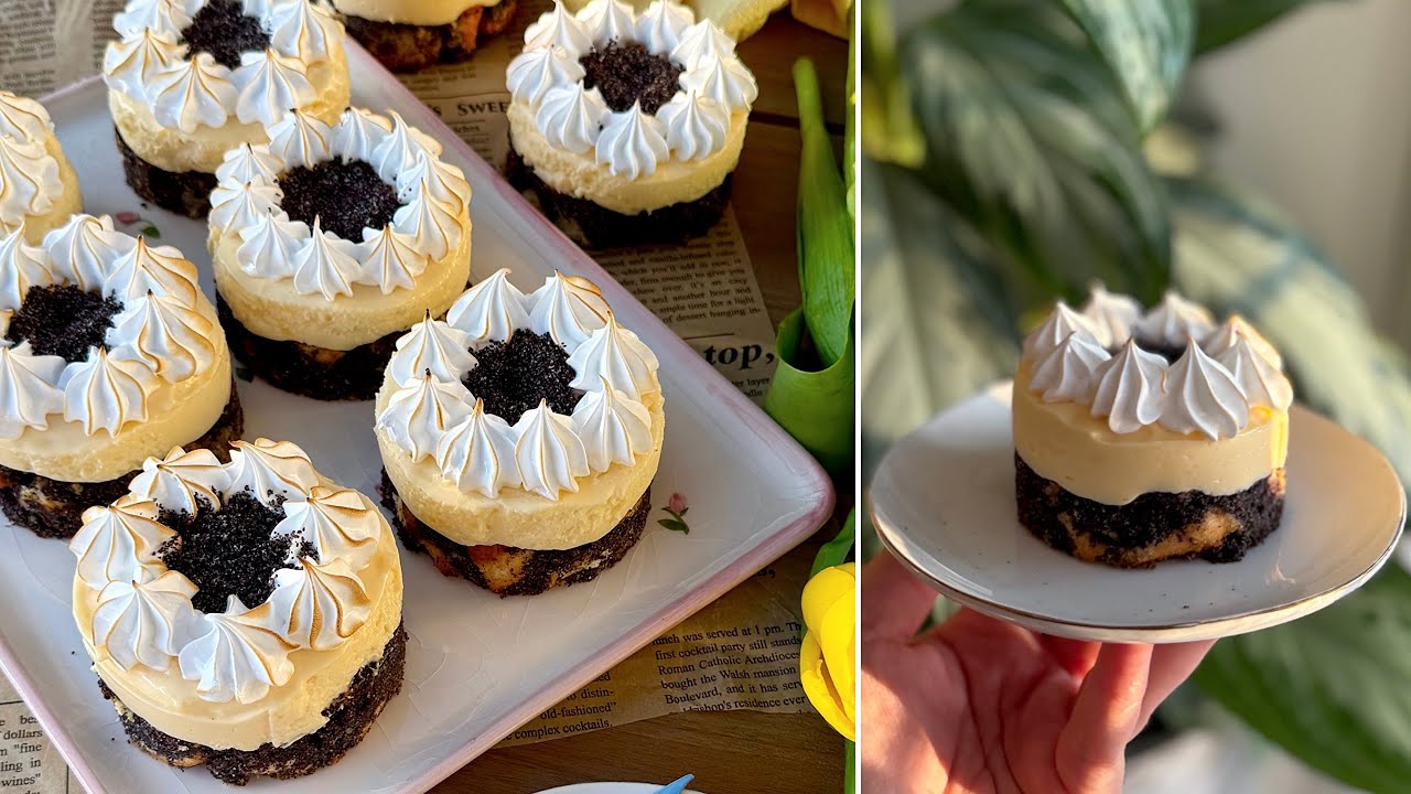 MINI MÁKOS GUBA TORTÁK 🖤💛 klasszkus desszert elegáns köntösben🥰 - BebePiskóta 
