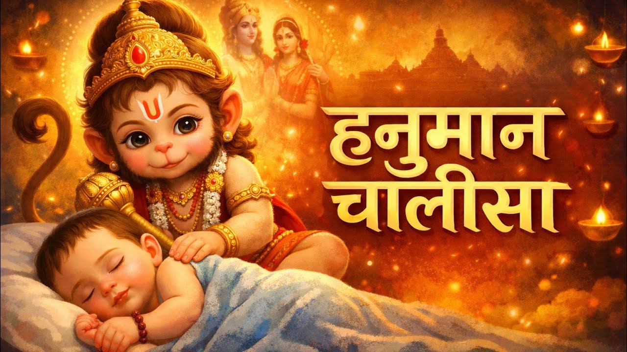  🙏🏻Hanuman Chalisa 🚩|Hanuman Ji Protecting a Sleeping Baby| Divine Blessings✨️