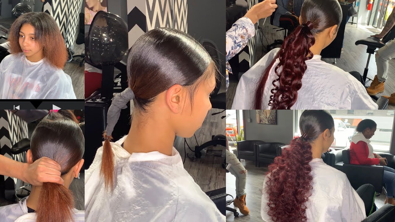 TEASED SLEEK EXTENDED PONYTAIL