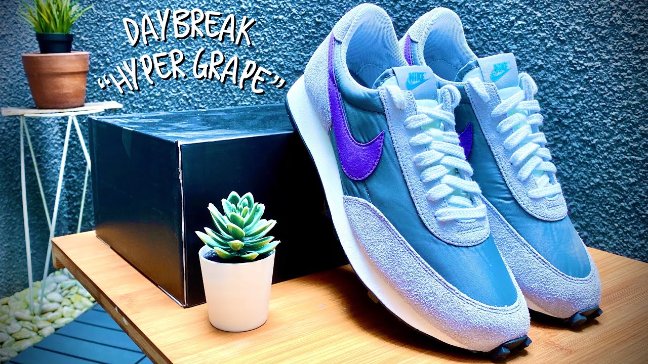 Lightest Shoes Ever !! Nike Daybreak &ldquo;Cool Grey / Hyper Grape&rdquo; - On Feet & Close Up 360