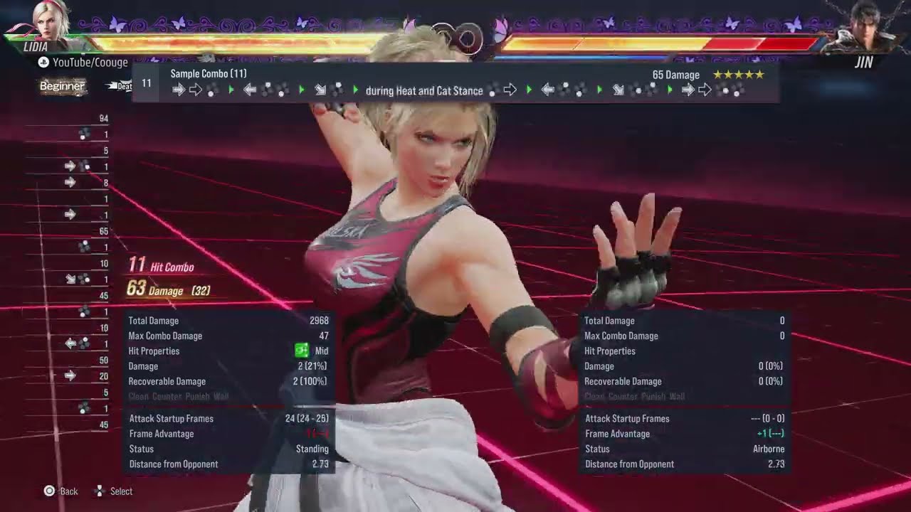 Tekken 8 - Lidia Sobieska All Moves (Move List / Command List)