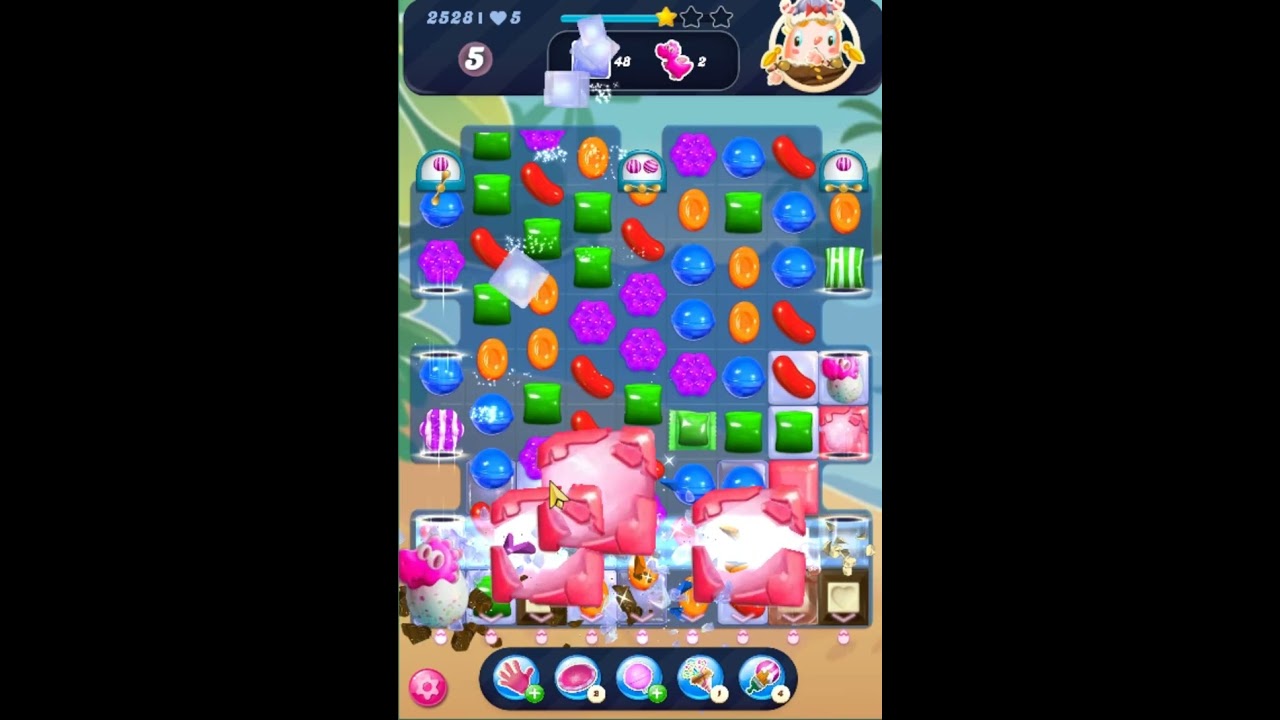 Candy Crush Saga Level 2528 Get 3 Stars, 28 Moves Completed