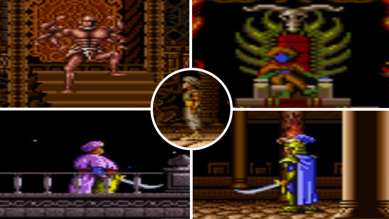 Game n°007 - Prince of Persia ( SNES ) All bosses feat. Jaffar and my fingers on fire