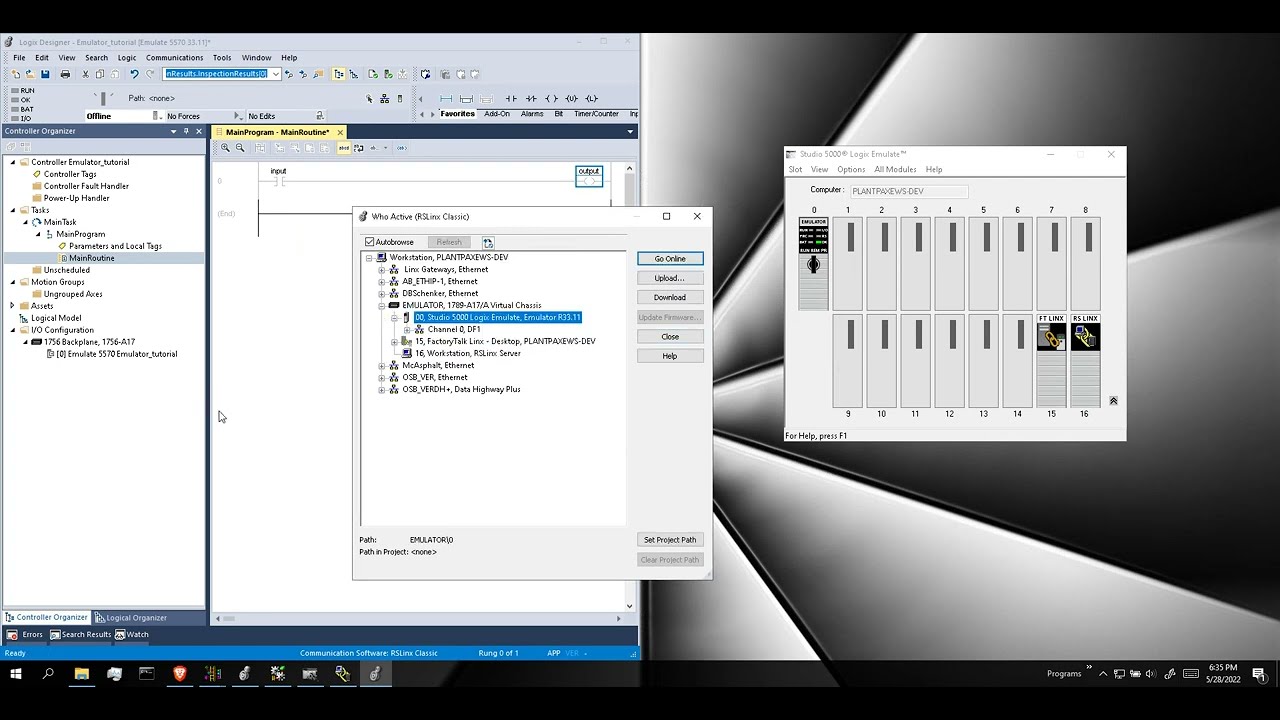 Studio 5000 Logix Emulate Tutorial